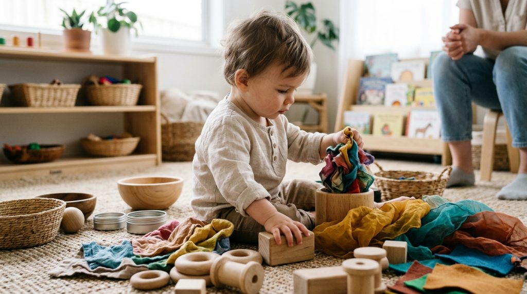 Juego sensorial para niños pequeños